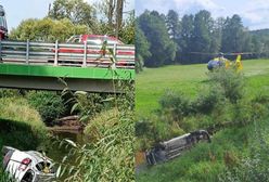 Auto wjechało do rzeki. Ranne dziecko