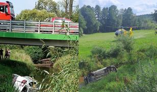 Auto wjechało do rzeki. Ranne dziecko