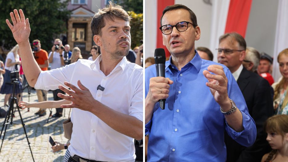 Michał Kołodziejczak i Mateusz Morawiecki