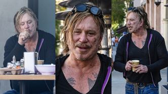 Poturbowany życiem Mickey Rourke paraduje po Beverly Hills z podejrzaną BLIZNĄ na twarzy (ZDJĘCIA)