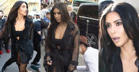 Rzucił się na Kim Kardashian w Paryżu i... pocałował ją w pupę! (ZDJĘCIA)