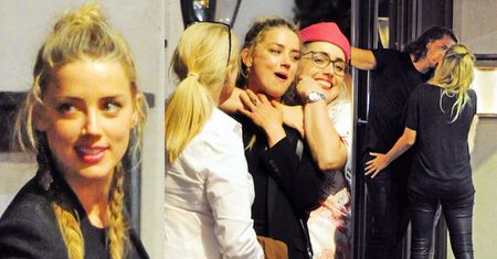 Zadowolona Amber Heard imprezuje z Margot Robbie i Carą Delevingne w Londynie (ZDJĘCIA)