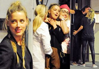 Zadowolona Amber Heard imprezuje z Margot Robbie i Carą Delevingne w Londynie (ZDJĘCIA)