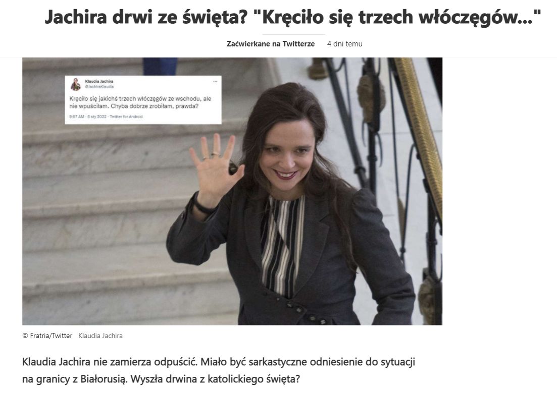 Fakt, Jachira to posłanka, a Stecka to admin pewnej społecznościówki. Jest różnica...