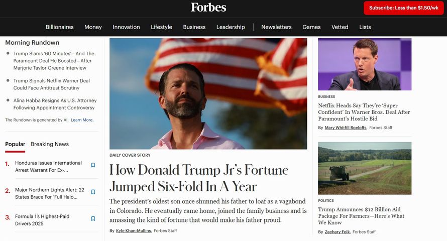 "Forbes" zwolnił kilkudziesięciu autorów
