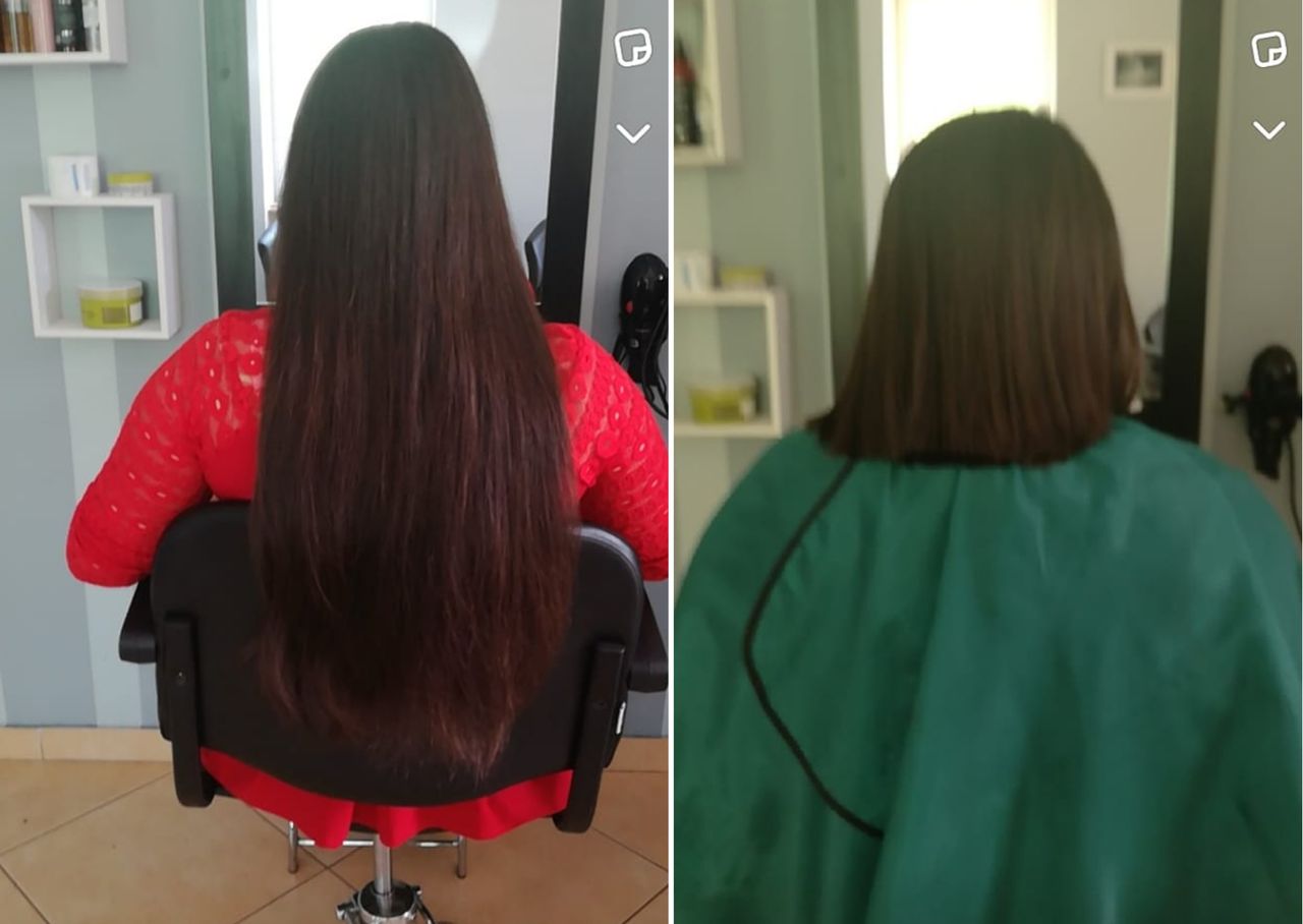 Joanna "przed" i "po" ścięciu włosów