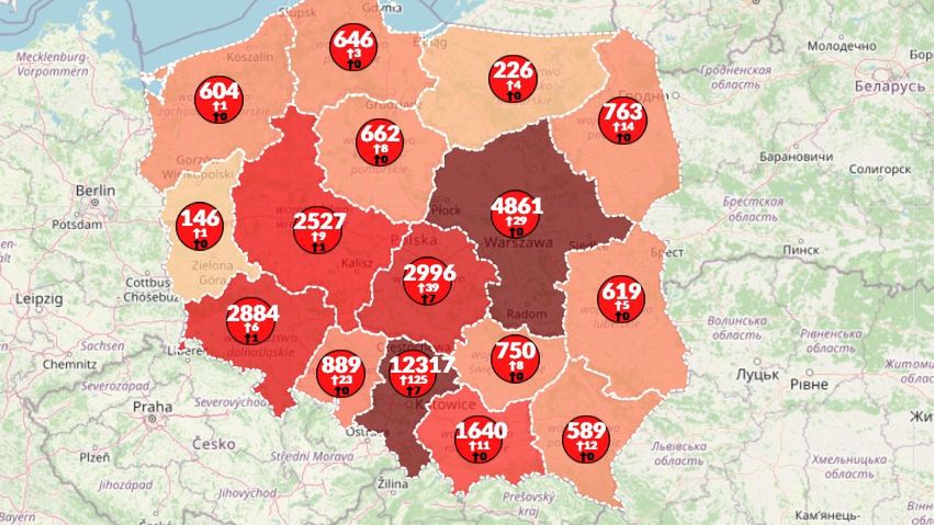 Mapa koronawirusa w Polsce [25.06.2020]