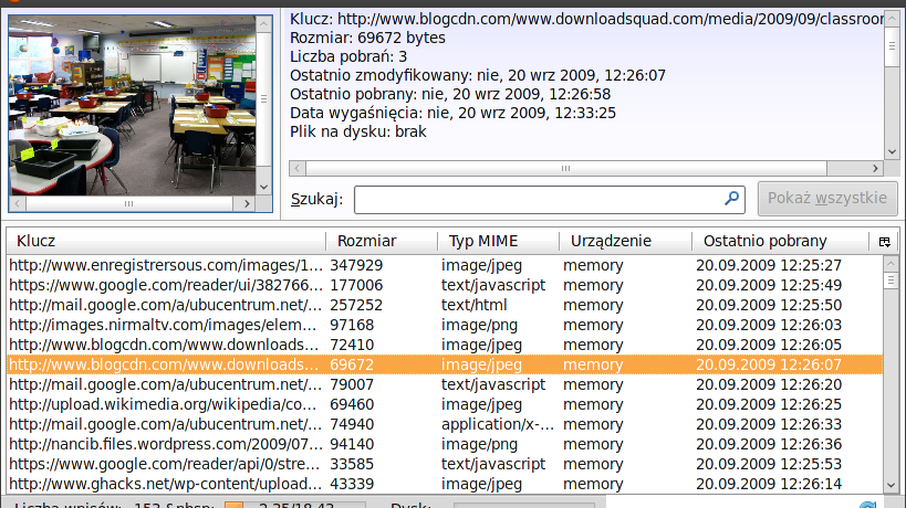 Przeglądaj wygodnie dane podręczne Firefoksa z Cache Viewer 1