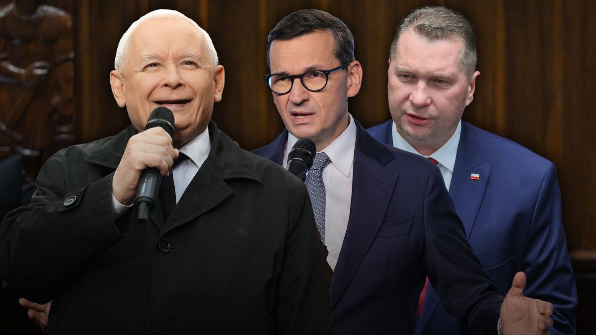 Jarosław Kaczyński, Mateusz Morawiecki i Przemysław Czarnek