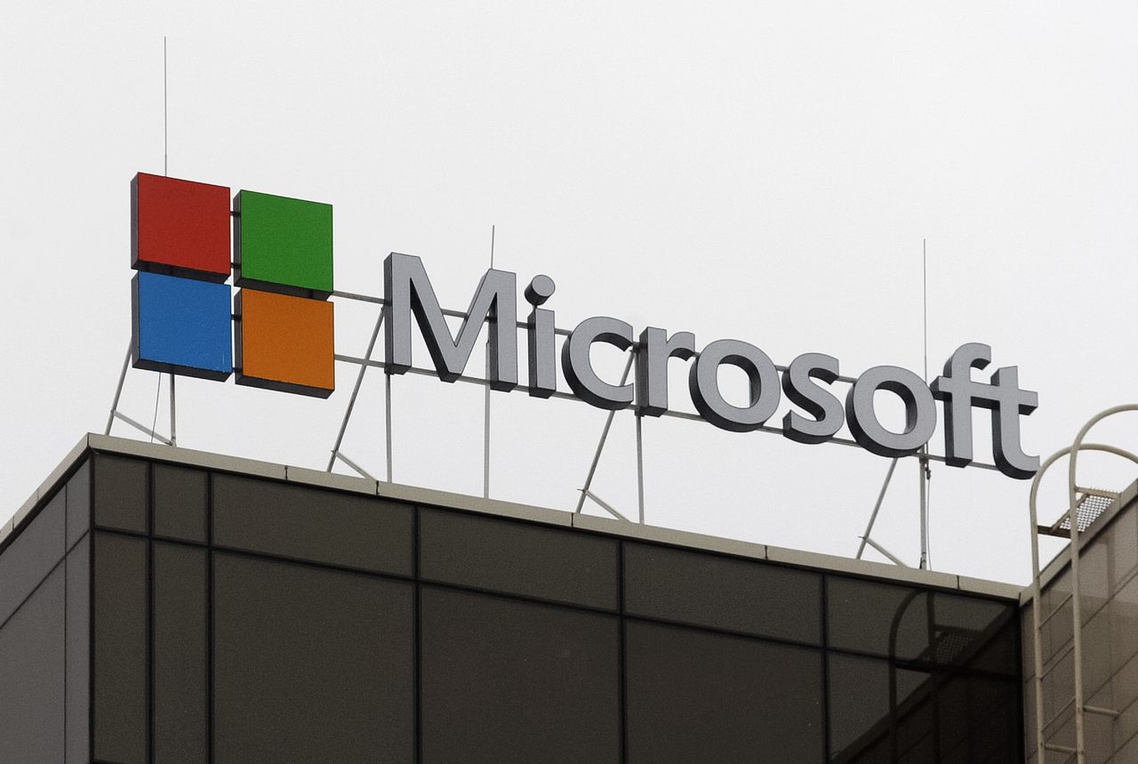 Logo Microsoft(Photo by STR/NurPhoto via Getty Images)