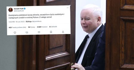 "Z całego serca!". Tusk składa życzenia Kaczyńskiemu