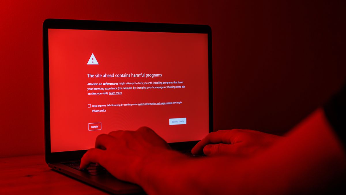 Ostrzeżenie dot. odwiedzania niebezpiecznej strony internetowej.