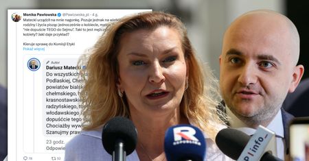 Matecki uderza w Pawłowską. Jest reakcja: "idź się napić i zwiedzać dachy"