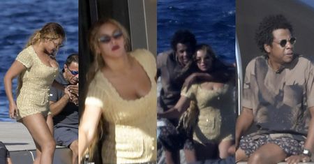 Ogromny jacht, złoty kostium i wspólne zdjęcia: tak wyglądają luksusowe wakacje Beyonce i Jaya Z (ZDJĘCIA)