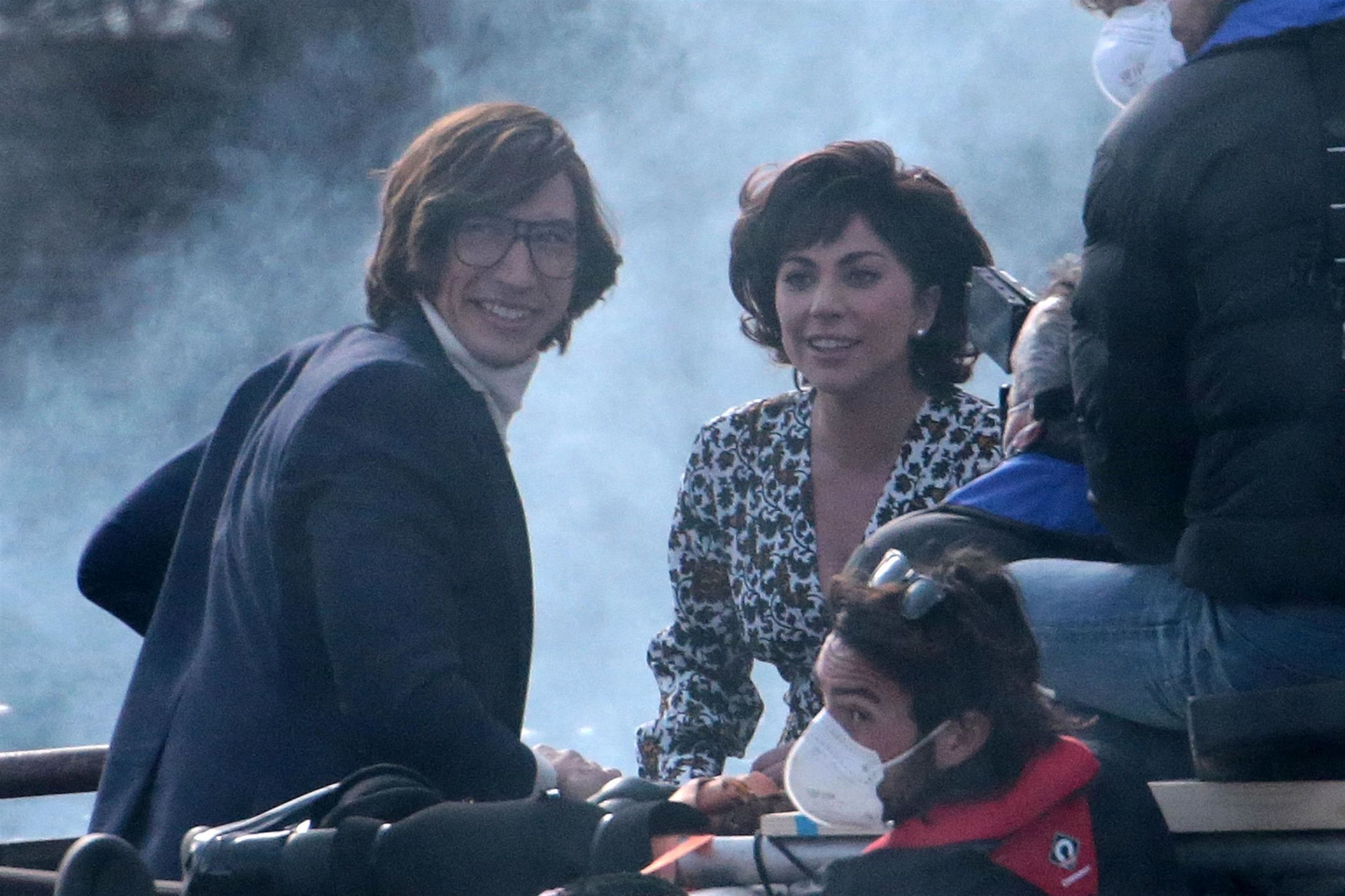 Lady Gaga i Adam Driver na planie "House of Gucci"