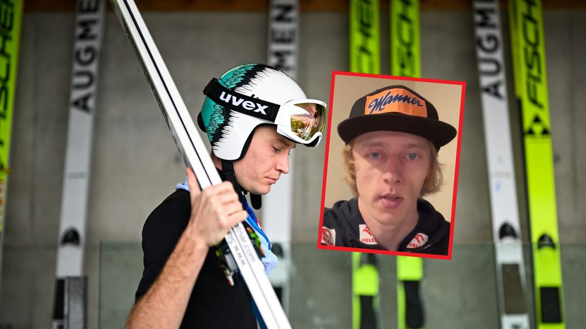 Na zdjęciu: Anze Lanisek i Dawid Kubacki (w ramce)