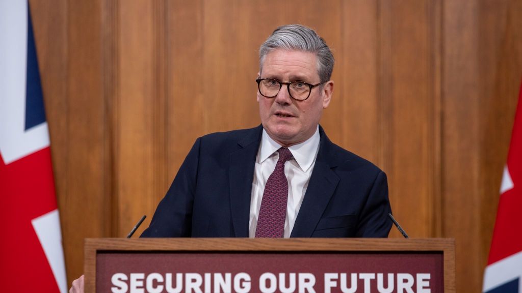 UK Prime Minister Keir Starmer Holds a Press Conference On Support For Ukraine
Keir Starmer, UK prime minister, speaks during a news conference following a virtual meeting with international leaders on support for Ukraine in London, UK, on Saturday, March 15, 2025. Starmer said some 25 allied leaders agreed on Saturday to keep tightening restrictions on Russia's economy in an effort to draw President Vladimir Putin to the negotiating table to secure a cease-fire in its war with Ukraine. Photographer: Betty Laura Zapata/Bloomberg via Getty Images
Bloomberg
emea, london, uk office of the prime minister, british, uk government, united kingdom, war, military actions