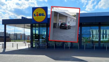 Była 7:25. Ujęcie sprzed Lidla. Nie potrzeba słów