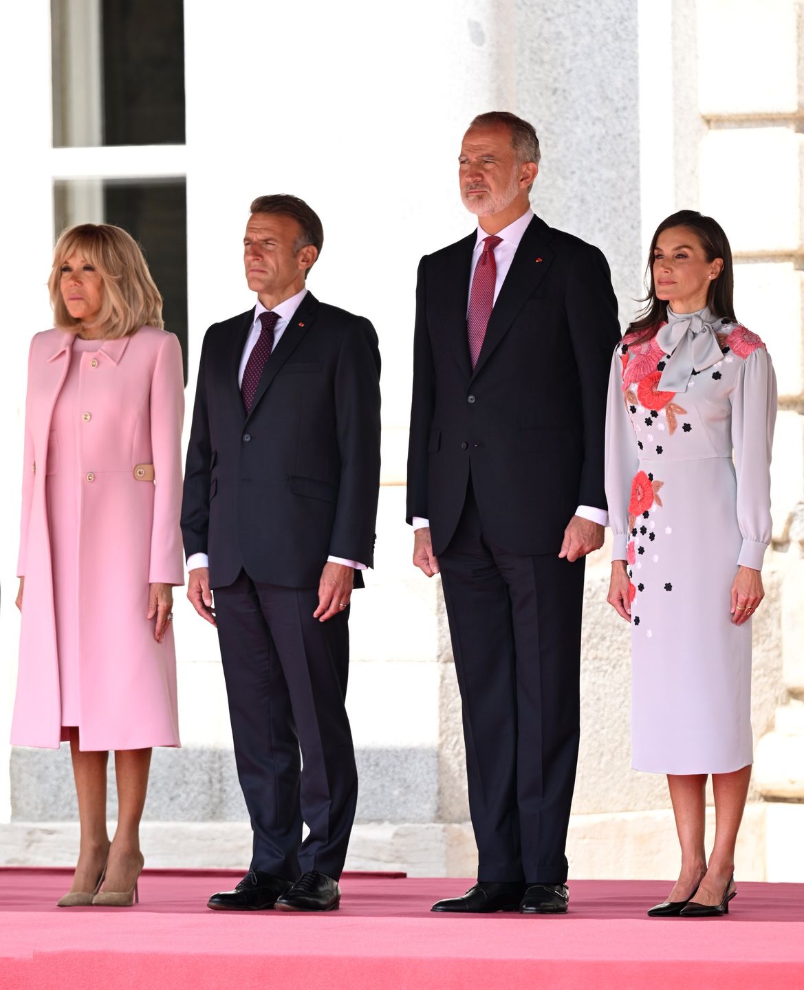 Emmanuel i Brigitte Macron spotkali się z Letycją i Filipem 