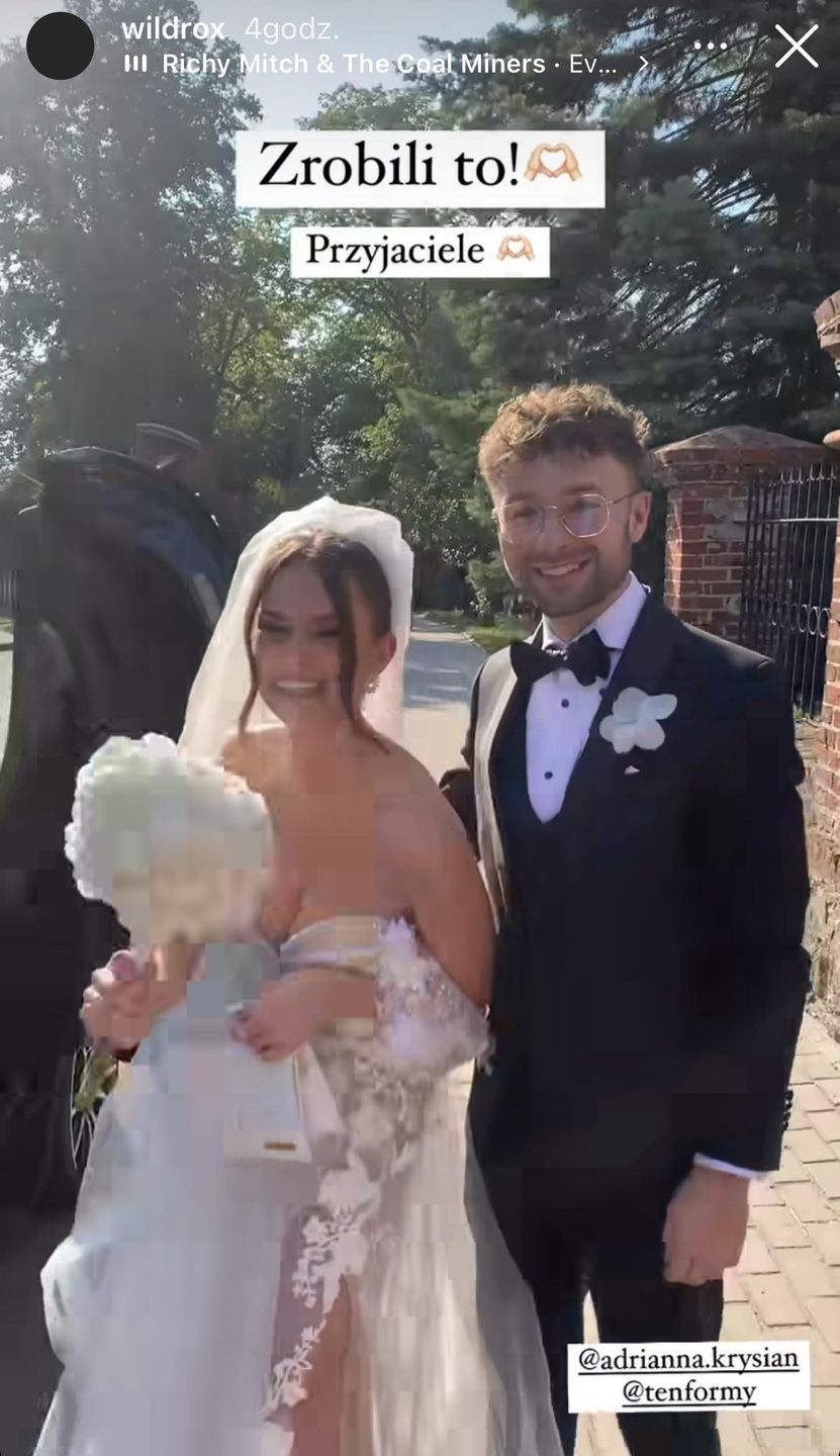 Ślub tiktokerki Adrianny Krysian