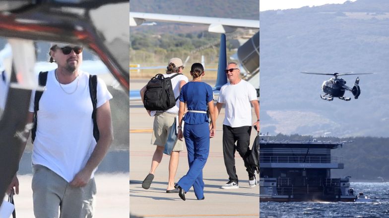 Leonardo DiCaprio przyleciał z ukochaną na luksusowy jacht Jeffa Bezosa