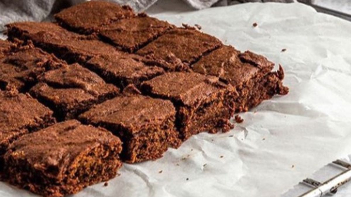Brownie z batatów z masłem orzechowym
