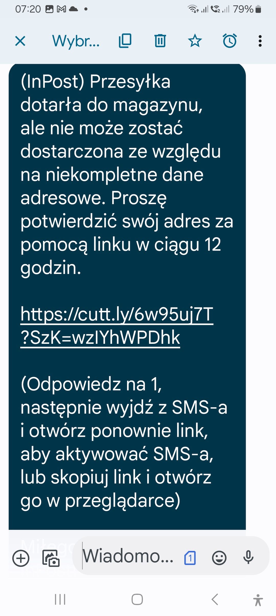 Fałszywy SMS