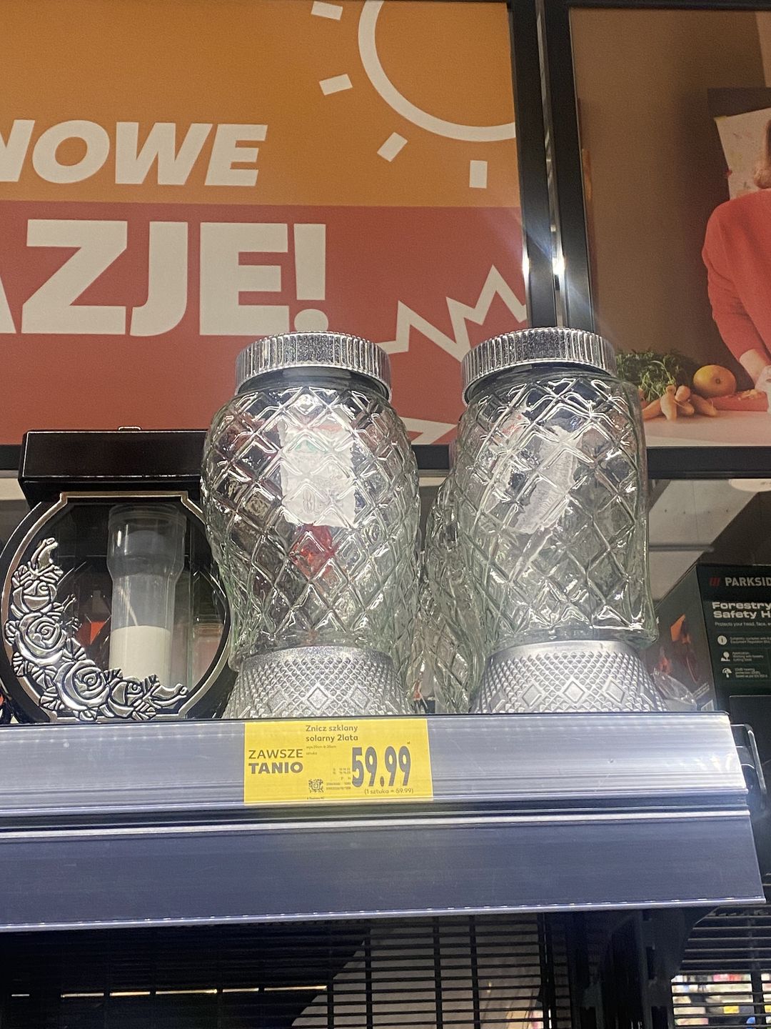 Znicz solarny w Kauflandzie