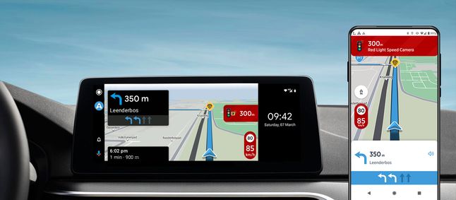 AmiGO w Android Auto, fot. materiały prasowe TomTom.