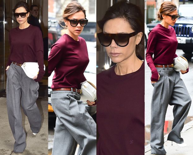 #TRENDY: Victoria Beckham w szerokich spodniach