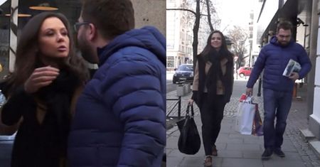 Węglarczyk nosi torby za Rusin