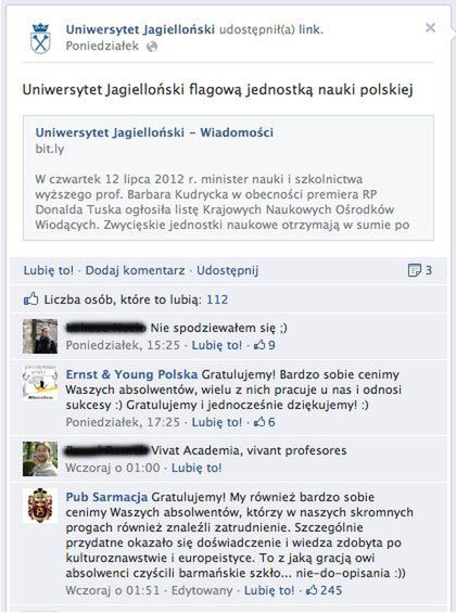Afera na Facebooku: absolwenci UJ nadają się tylko do pracy w pubie? 2