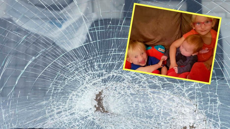 Dzieci przeżyły cudem, ale były uwięzione we wraku auta