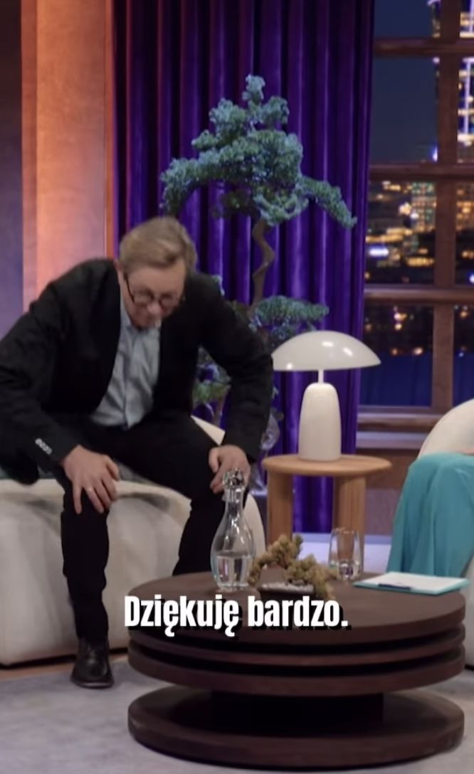 Piotr Cyrwus wyszedł po pytaniu Marzeny Rogalskiej o Ryśka z "Klanu"