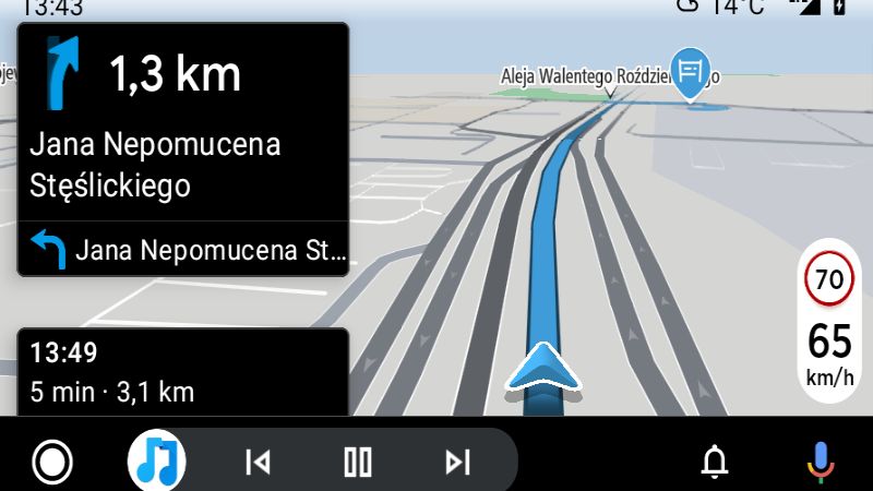 TomTom AmiGO w Androidzie Auto