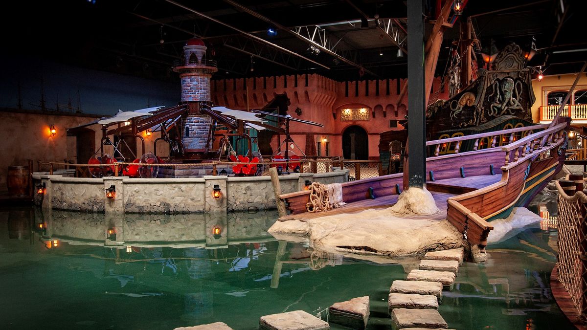 Mandoria to park rozrywki stylizowany na renesansowe miasto handlowe 