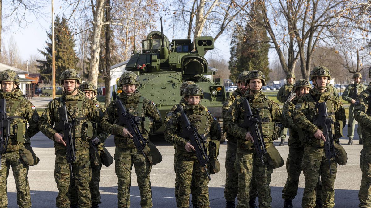 Żołnierze chorwackich sił