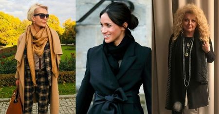 Jednokolorowe szale jedwabne w eleganckich stylizacjach