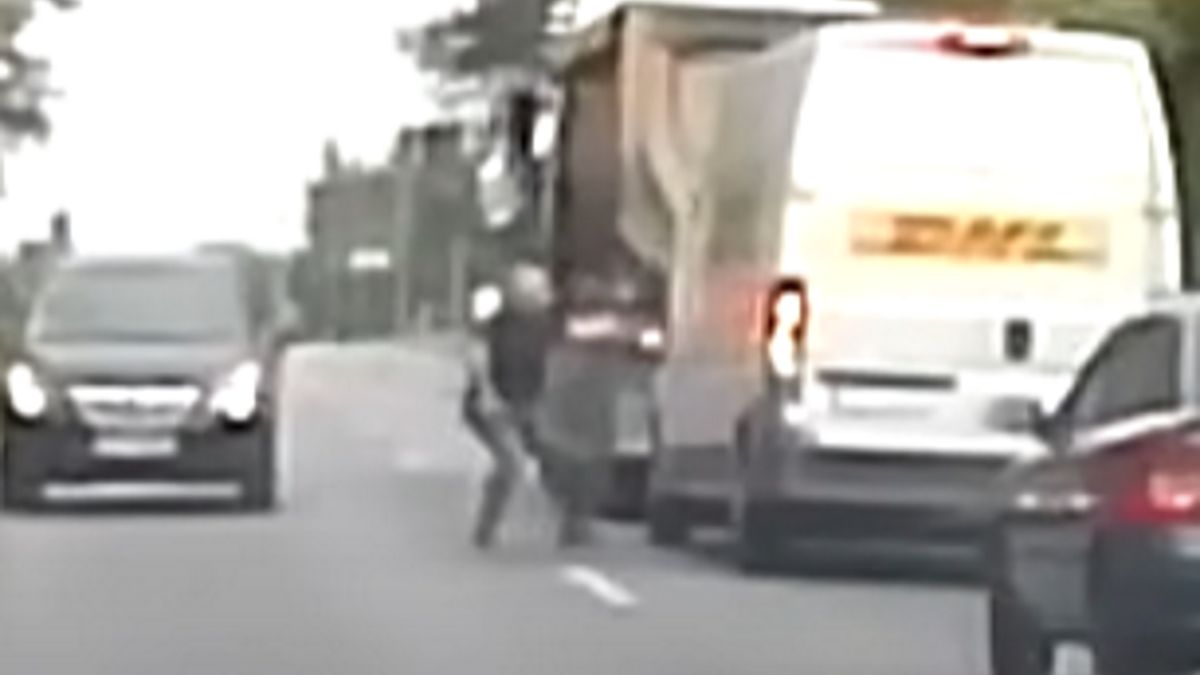 Kierowca ciężarówki wpadł w szał