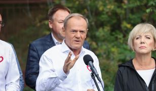 "Pan powinien się wstydzić zachowania". Incydent na konferencji Tuska
