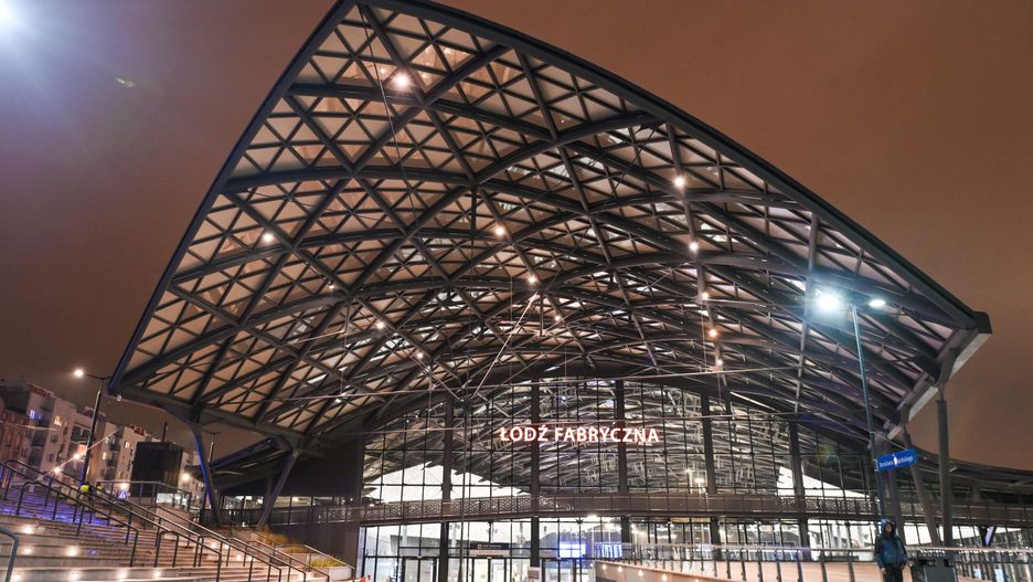 A general view of the entrance to Lodz Fabryczna train station, the largest and most modern railway station in the city of Lodz, seen during the OSCE summit in Lodz.On 
On Thursday, December 01, 2022, in Lodz, Lodz Voivodeship, Poland. (Photo by Artur Widak/NurPhoto via Getty Images)