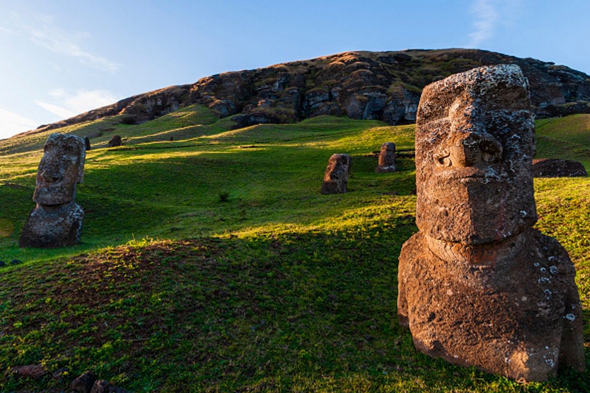 The volcanic crater Rano Raraku held an extraordinary secret.