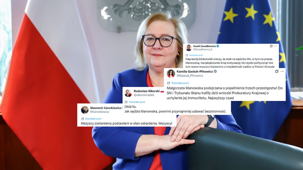 Lawina komentarzy po wnioskach PK ws. Małgorzaty Manowskiej