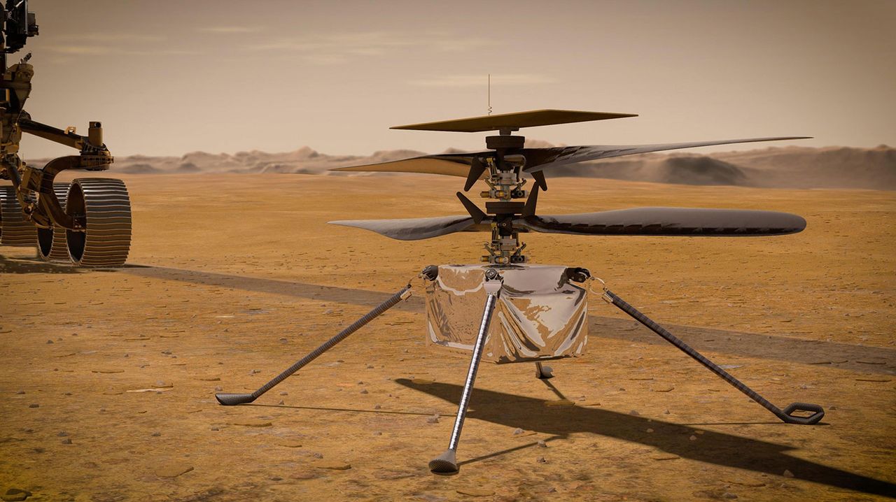 Poniedziałek historycznym dniem na Marsie. NASA planuje dziewiczy lot Ingenuity - Marsjański śmigłowiec Ingenuity 