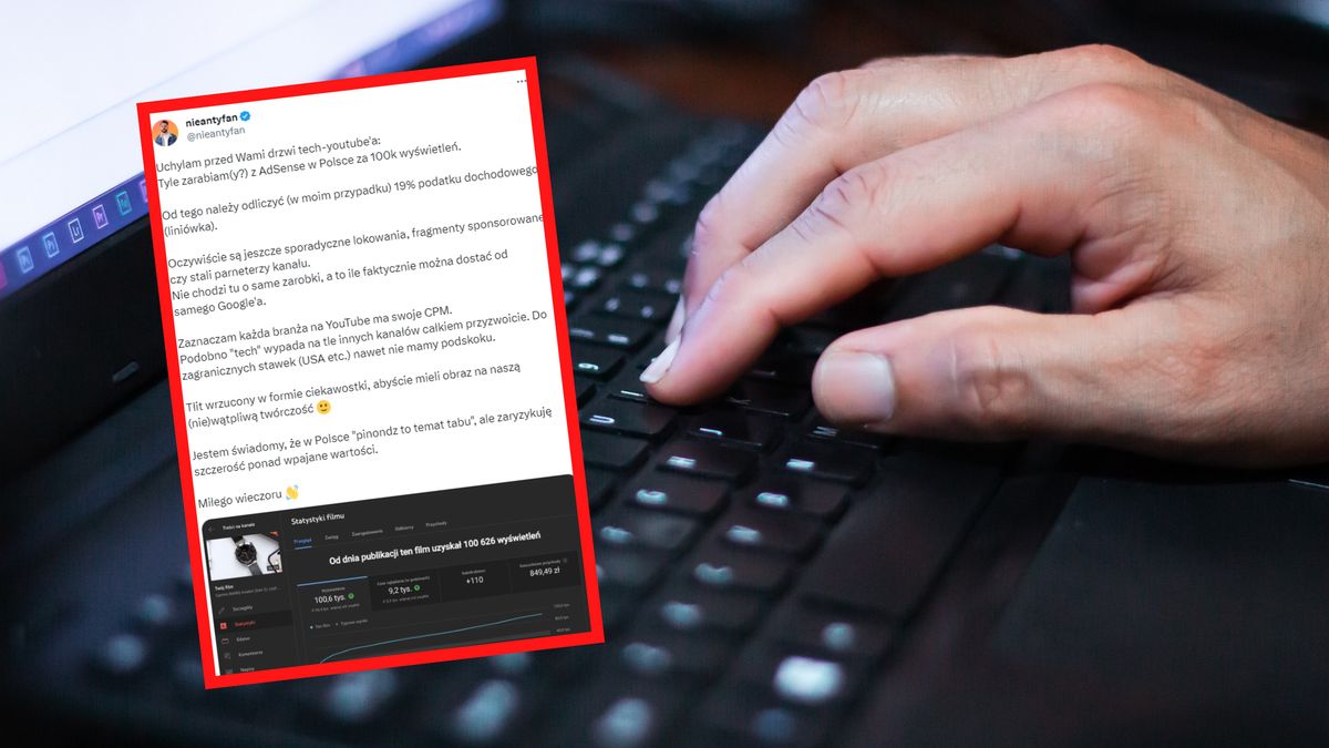 Ujawnił, ile zarabia na YouTube