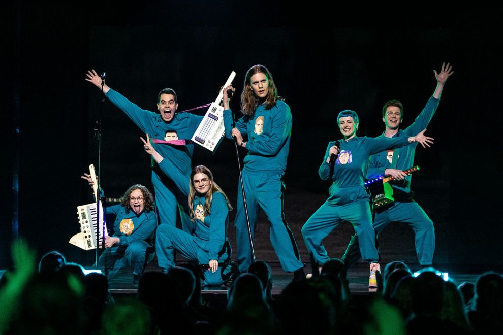 Eurowizja 2021 - półfinały, Islandia, zespół Daði & Gagnamagnið, fot. EBU / THOMAS HANSES
