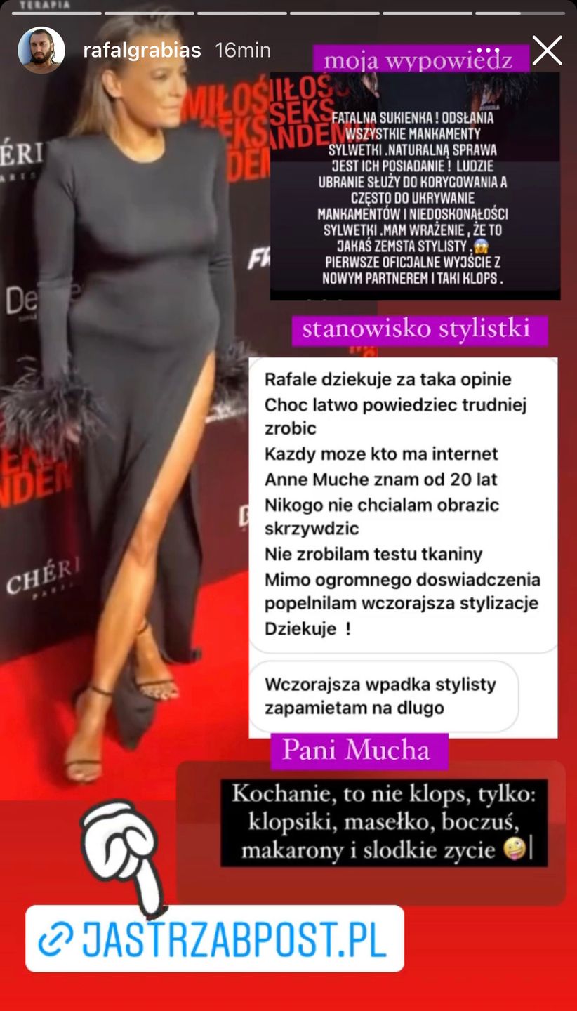 Stylistka Anny Muchy odpowiada Rafałowi Grabiasowi