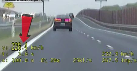 Jechał z prędkością 228 km/h na Dolnym Śląsku. Otrzymał surowy mandat