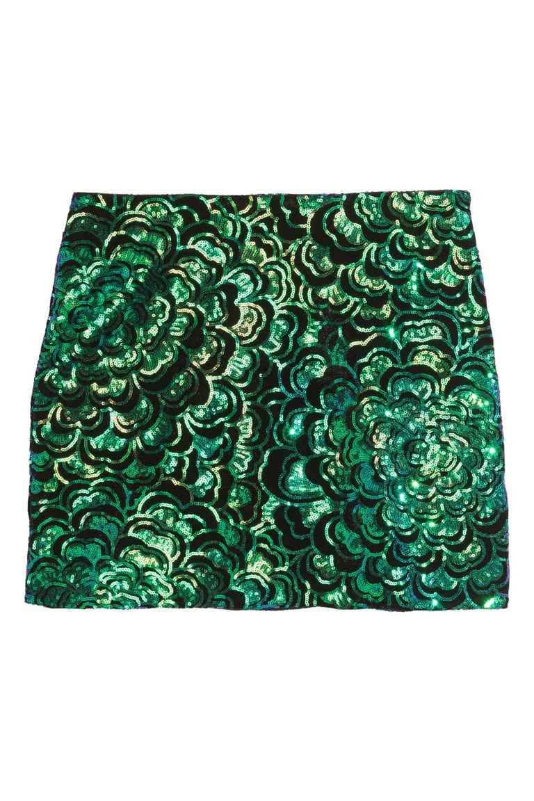 Zielona spódnica z cekinów, H&M, 139,90 pln