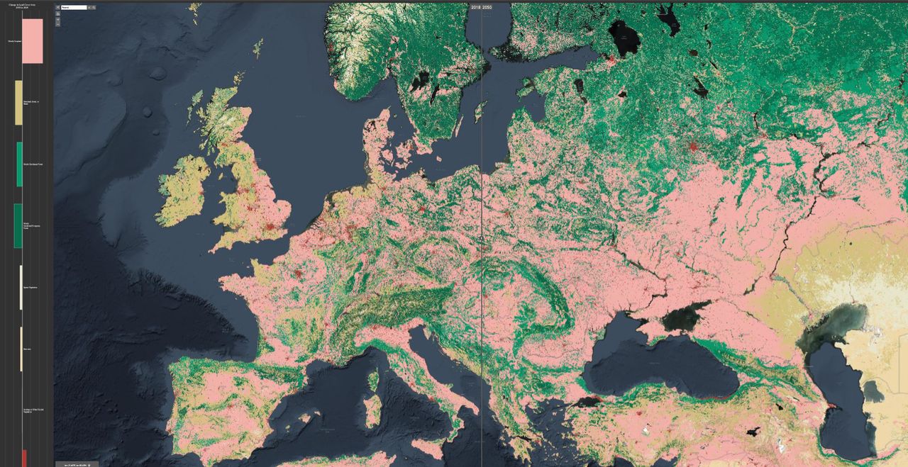Polska w 2050, fot. Esri Land Cover/arcgis